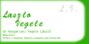laszlo vegele business card